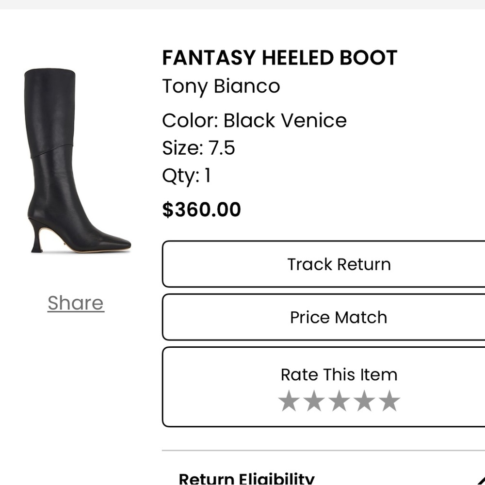 Tony Bianco Black Venice Heeled Boots